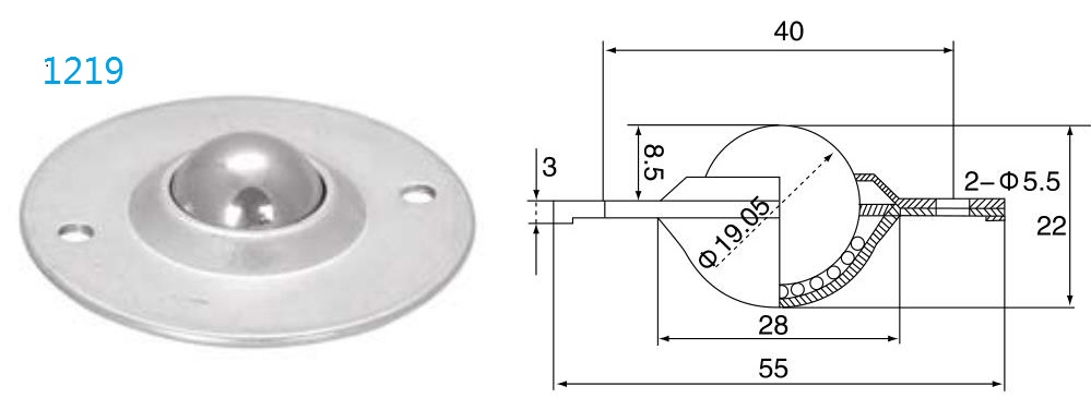 وحدة نقل الكرة تثبيت ثقب