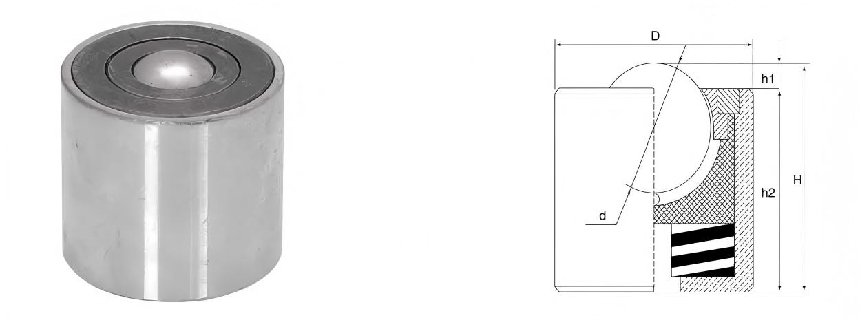 وحدة نقل الكرة ذات الحمل الثقيل المقاومة للصدمات بزنبرك