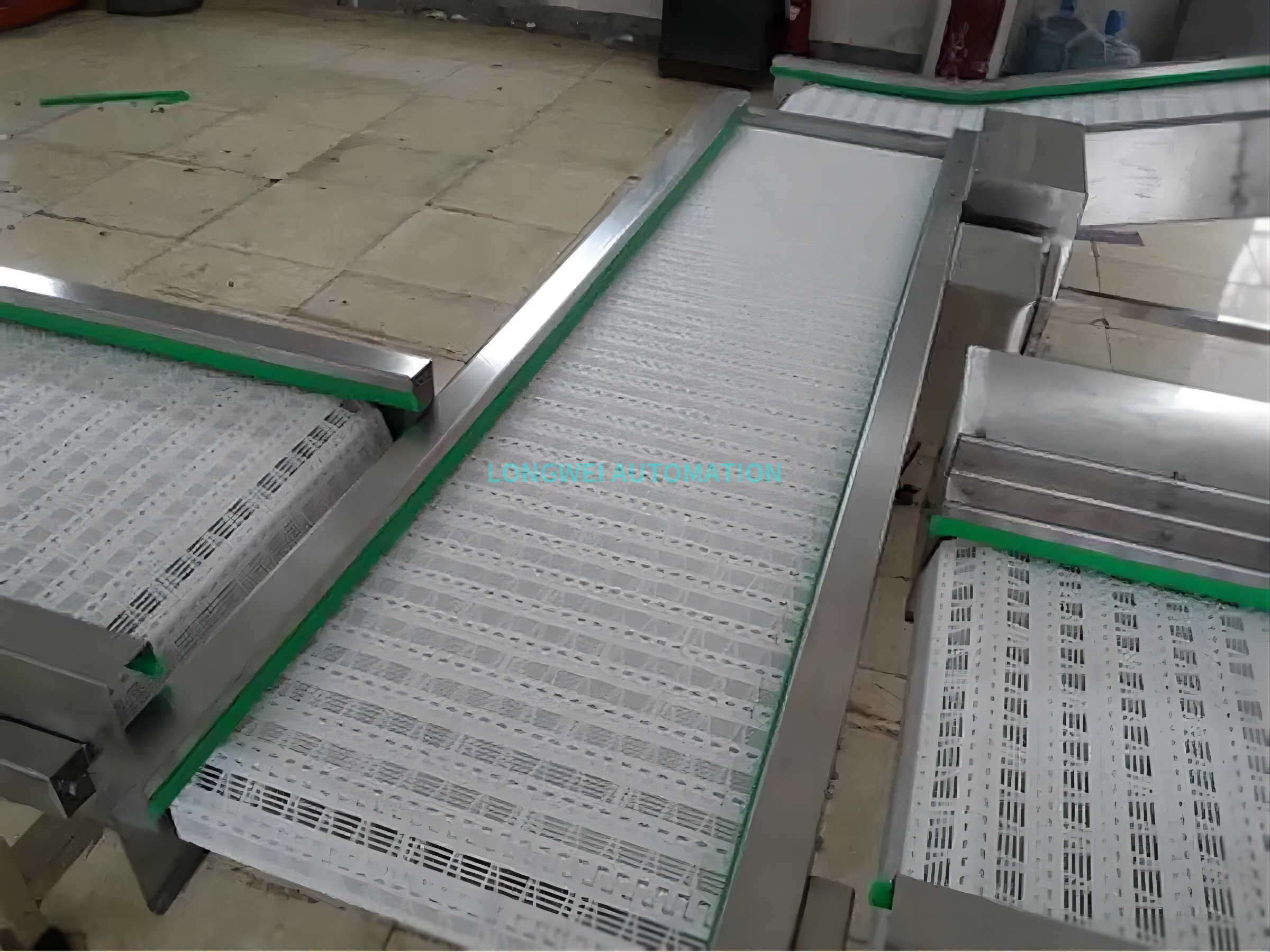 البلاستيك والفولاذ المقاوم للصدأ وحدات شبكة سلكية ناقلة بحزام