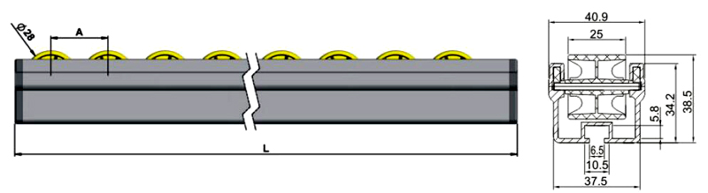 مسار عجلة تدفق الألومنيوم