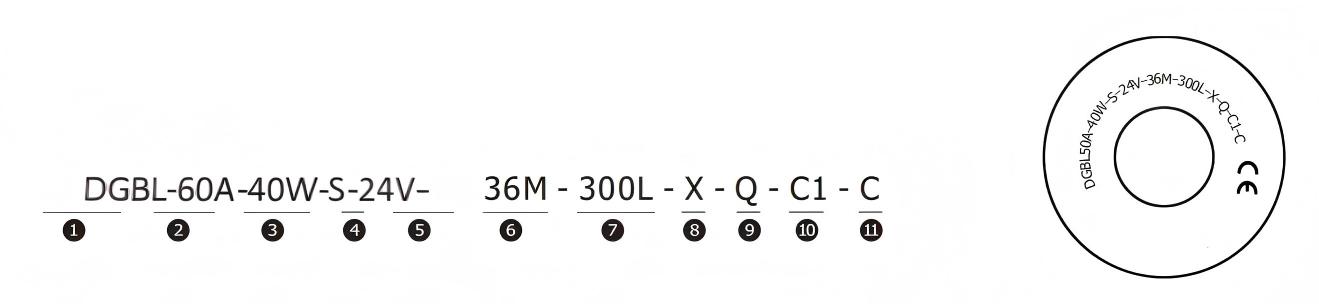 DGBL60A اختيار النموذج الأسطوانة مدفوعة المحرك