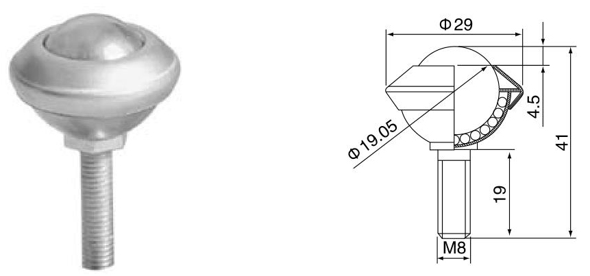 وحدة نقل الكرة تثبيت الترباس