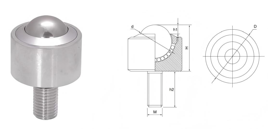 عمليات نقل الكرة المثبتة على الترباس للخدمة الشاقة