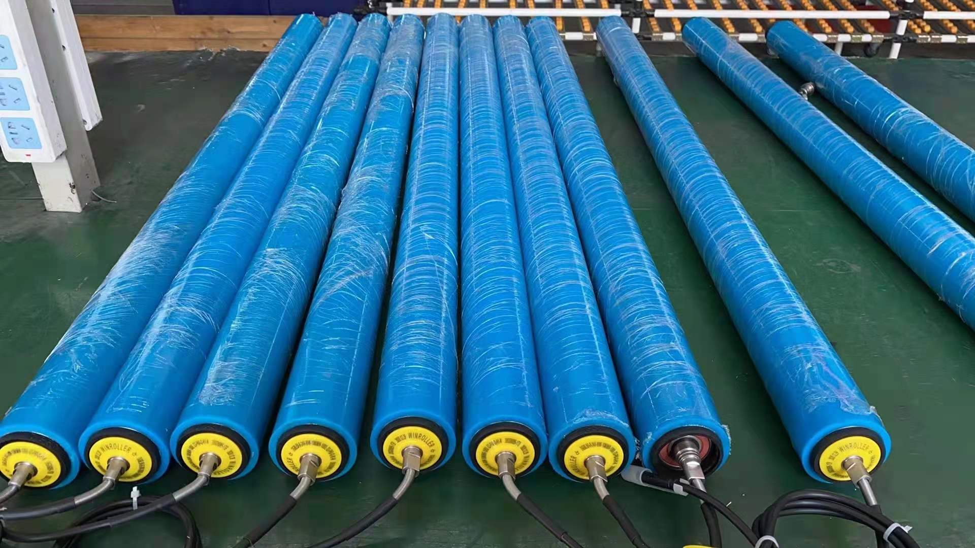 بكرة بولي-V التيار المباشر محرك فولاذ مدفوع مع طلاء PU