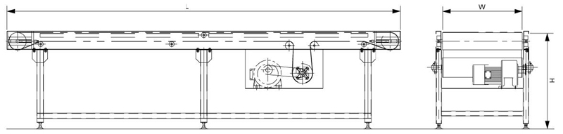 الحزام الناقل الأفقي