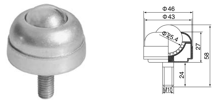 وحدة نقل الكرة المثبتة على الترباس