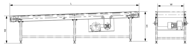 ناقل الحزام المائل