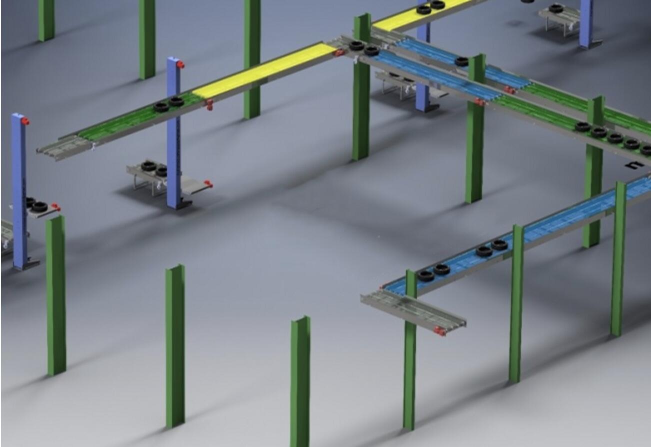 خط ناقل لإنتاج إطارات السيارات